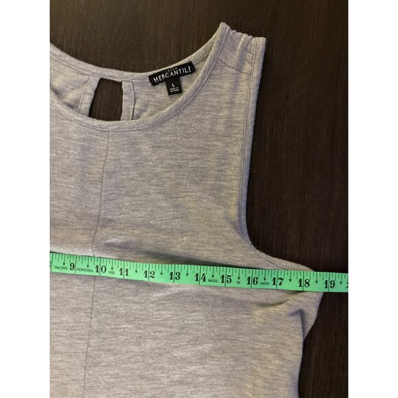 J.Crew Mercantile Gray Sleeveless Layered Look Hem Tank Top Size Large - Picture 6 of 7